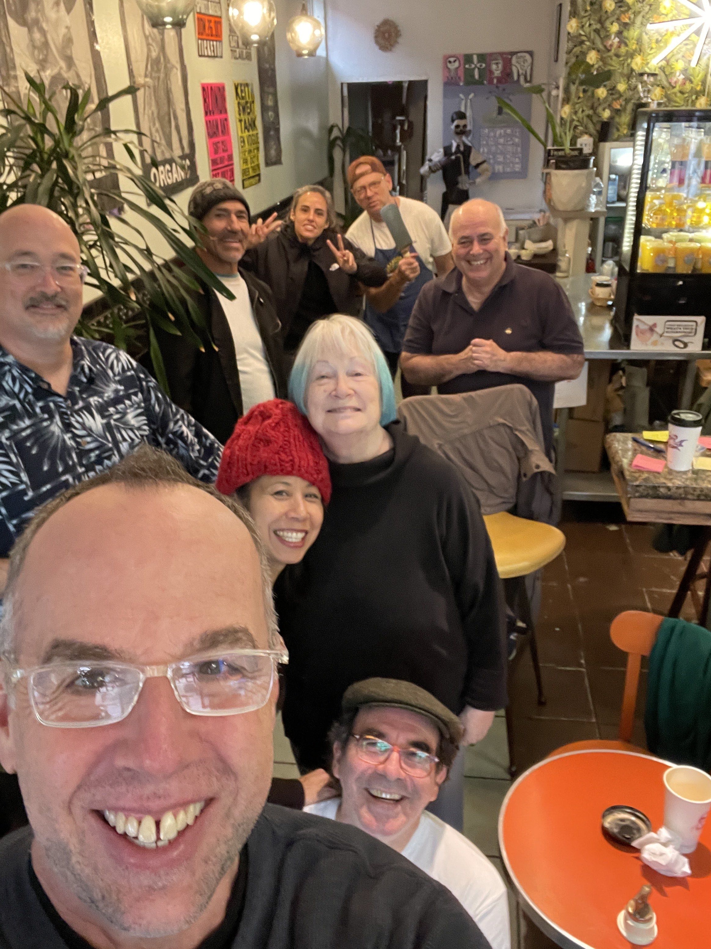 A diverse group of Democracy Haiku participants gathered together